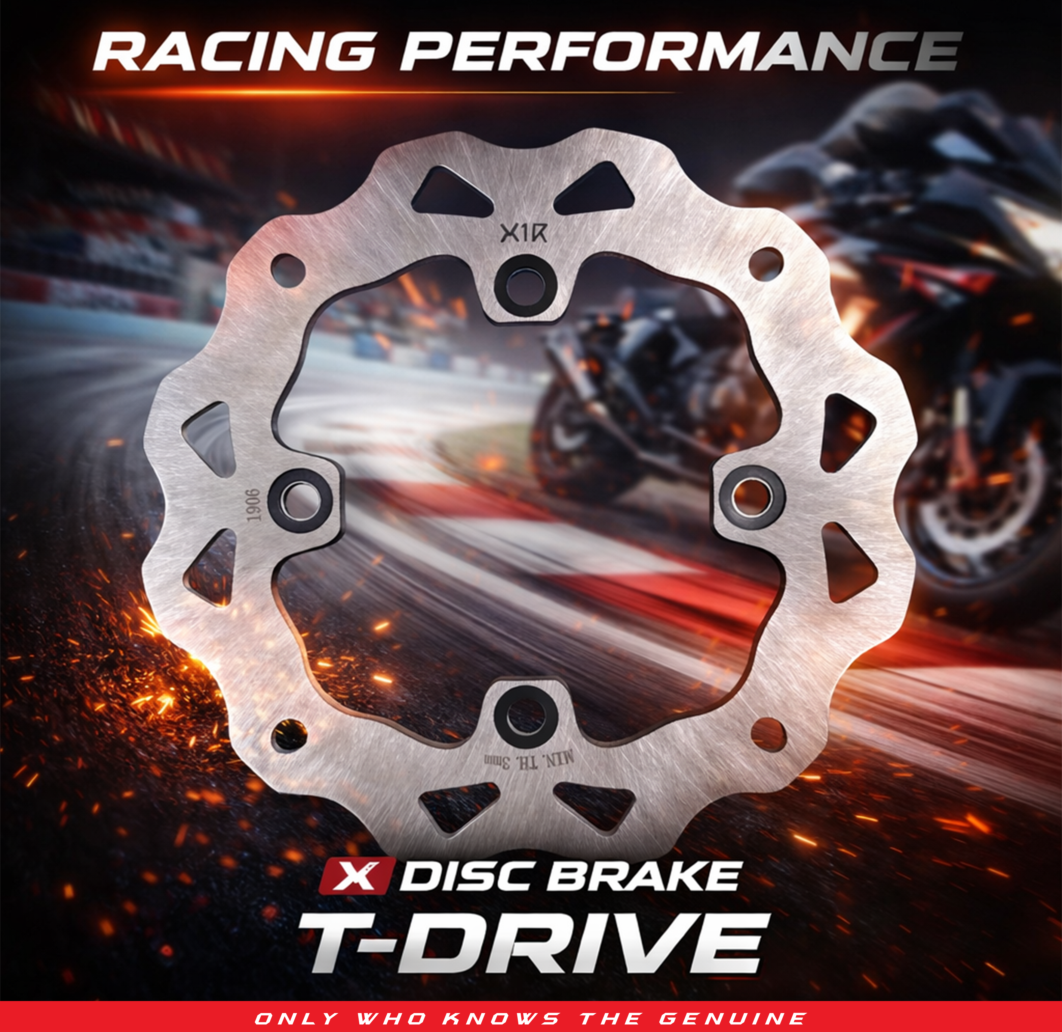 X-WHEEL Brake Disc Front/Rear Supra RS150 256/220MM