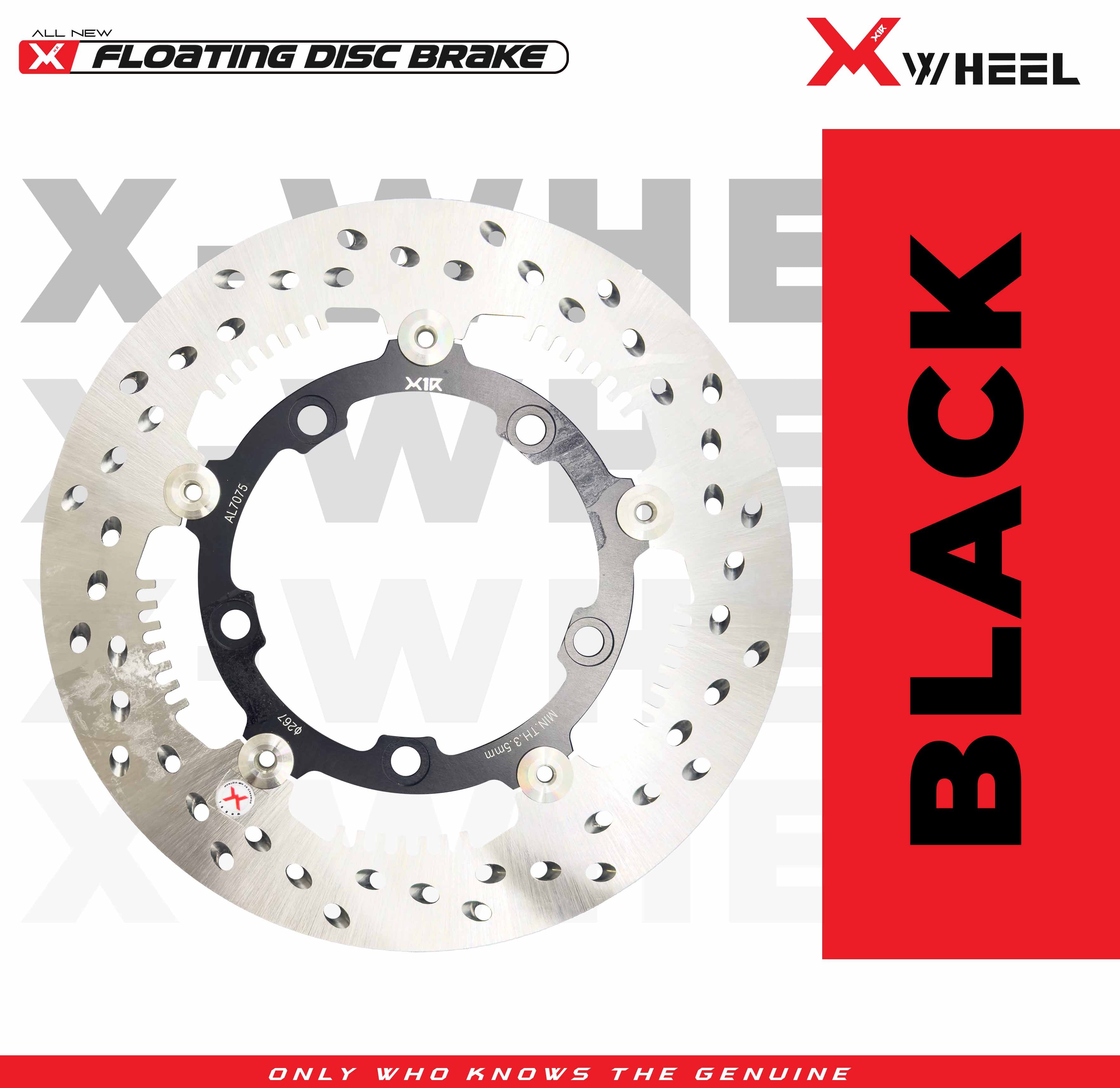 X-WHEEL Floating Brake Disc AL7075 MX KING150 267MM Black/Gold