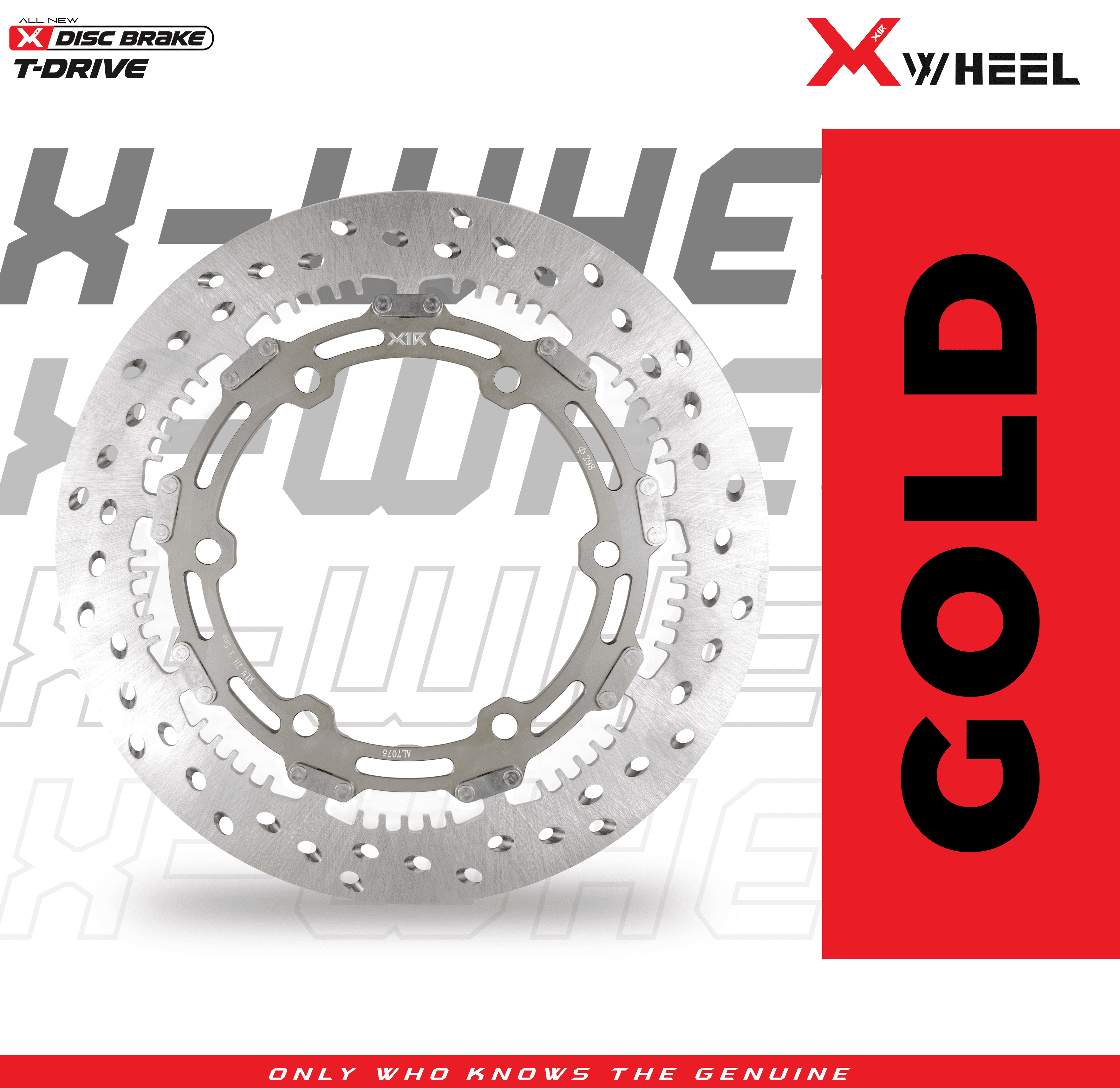 X-WHEEL T-Drive Brake Disc SUPRA RS150 298MM Black/Gold