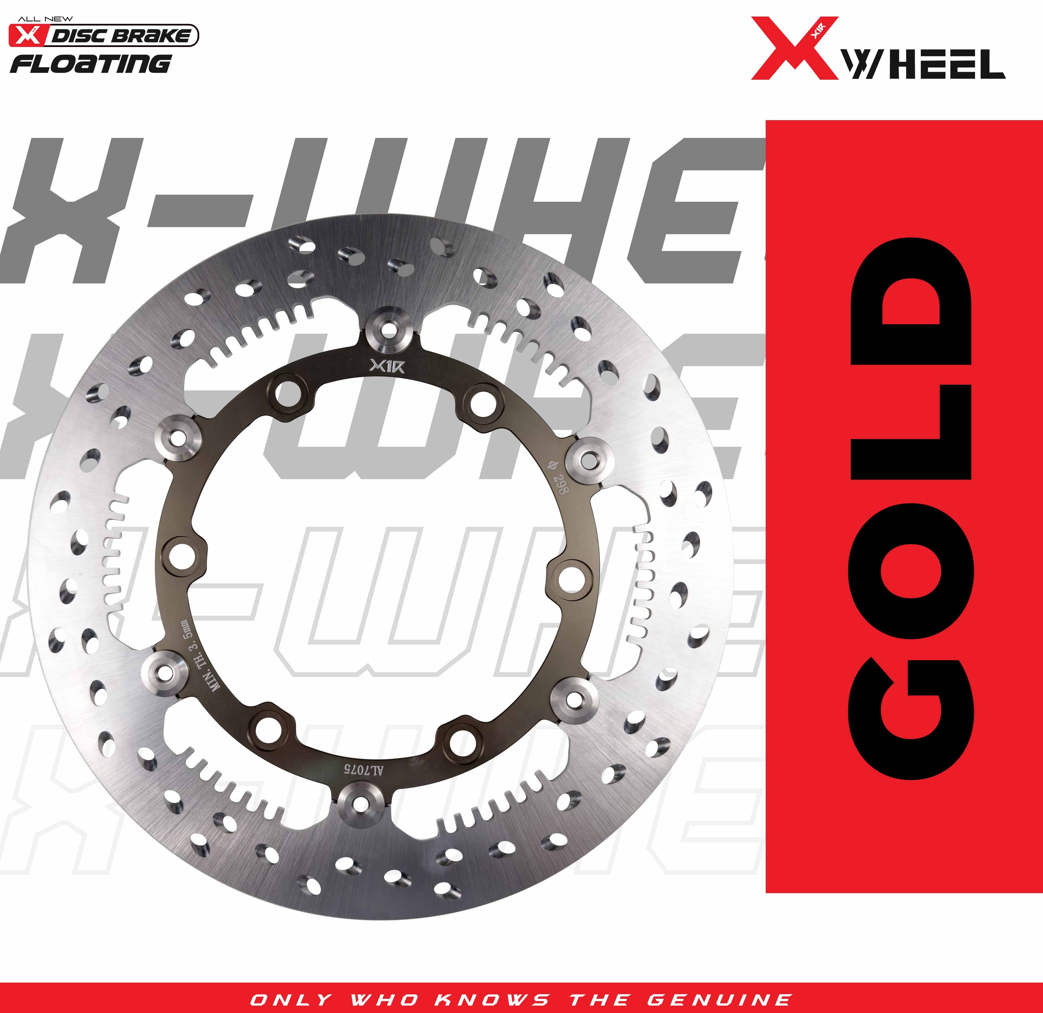 X-WHEEL Floating Brake Disc AL7075 SUPRA GTR150 298MM BlackGold