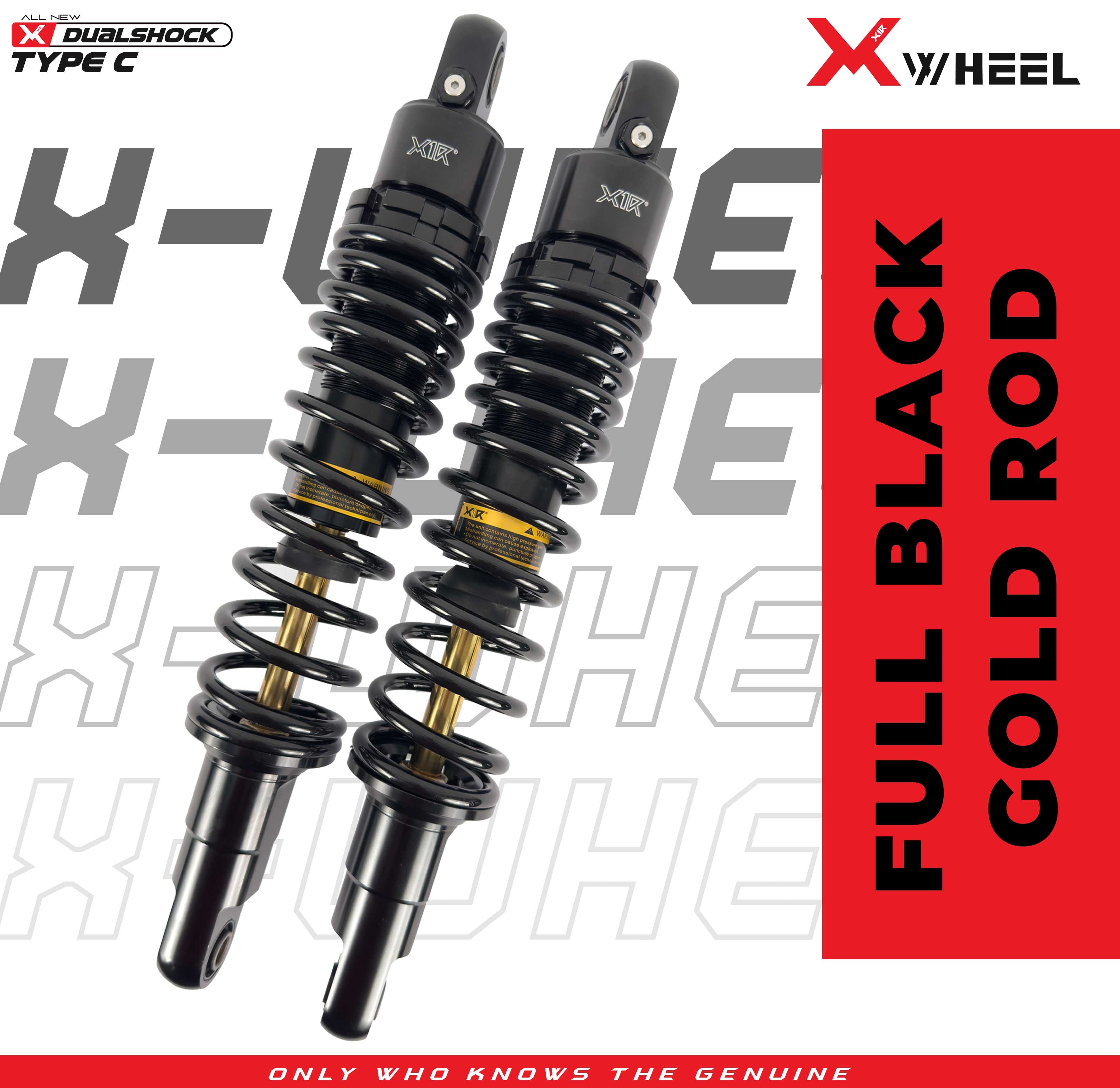 Shock Breaker Dual D-Series Type C Wave/Supra 125 335MM Black Gold/Black