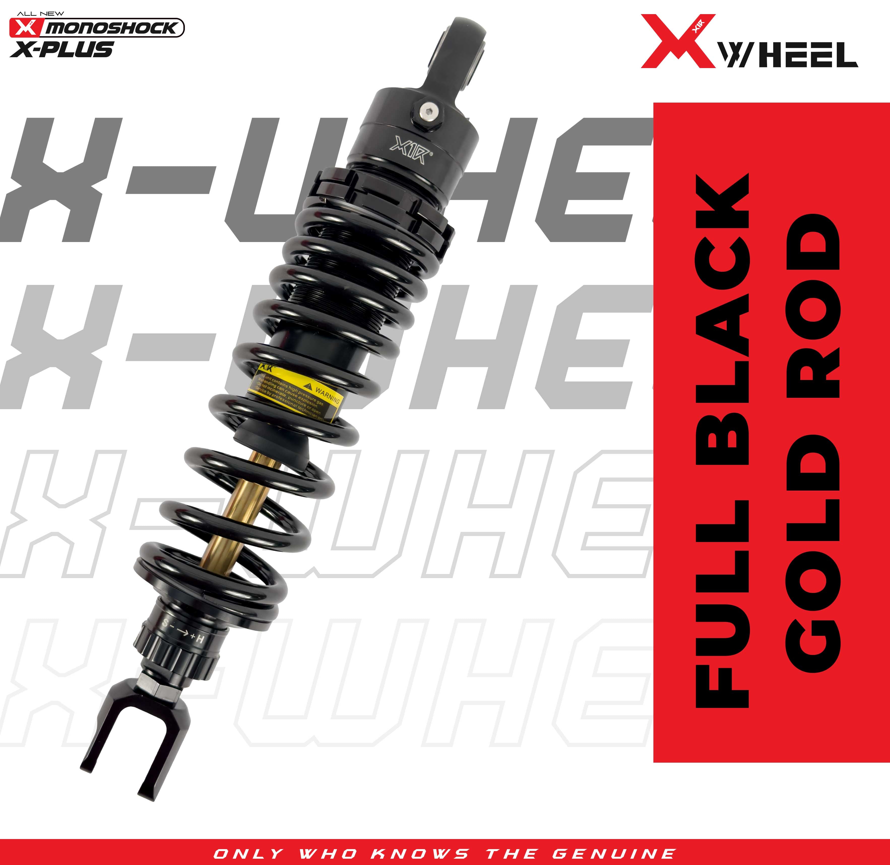 X-WHEEL Shock Breaker Mono D-Series X-Plus Vario 125/150 & Mio M3 328MM Black/Black Gold