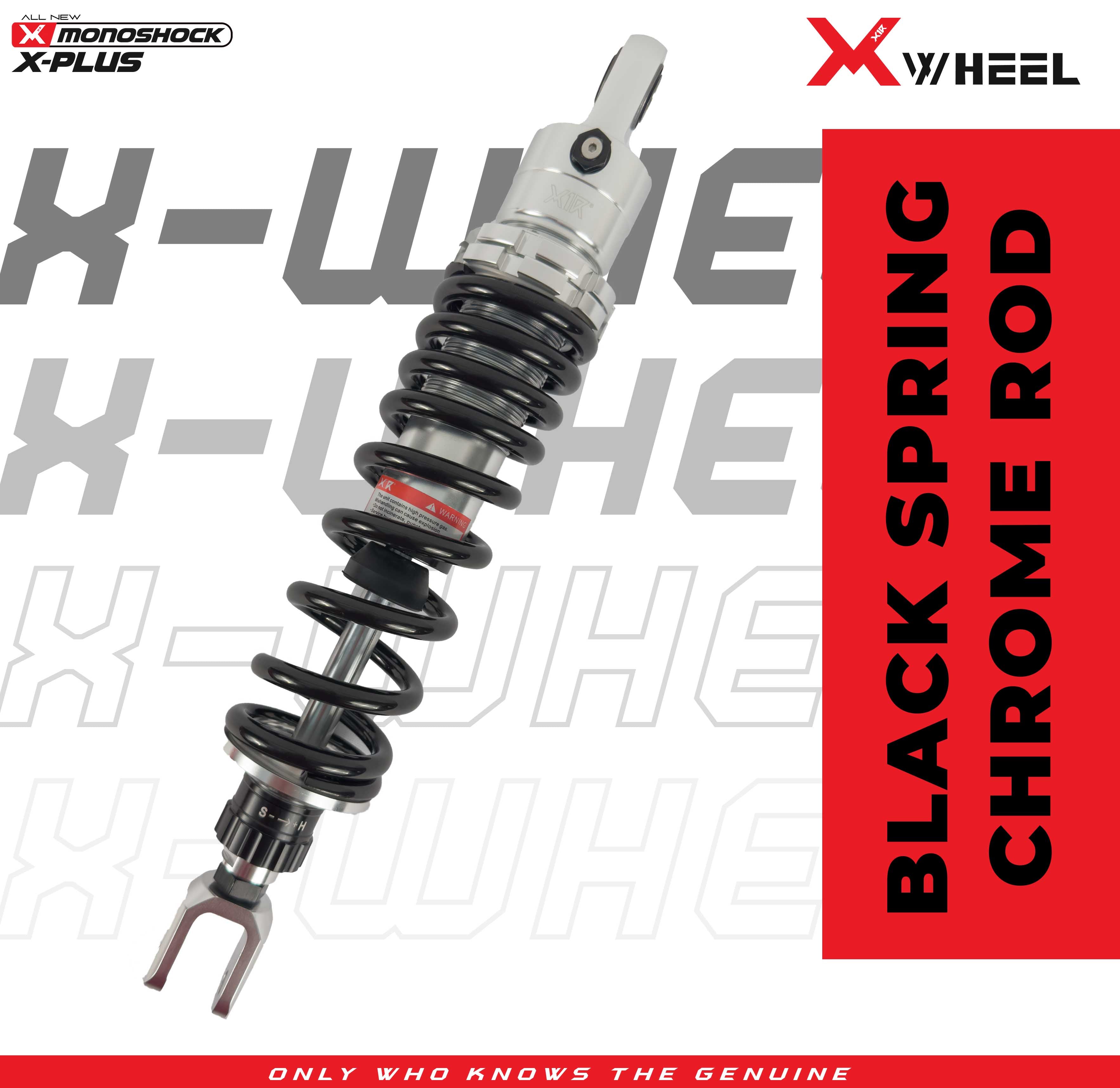 X-WHEEL Shock Breaker Mono D-Series X-Plus Vario 125/150 & Mio M3 328MM Black/Black Gold